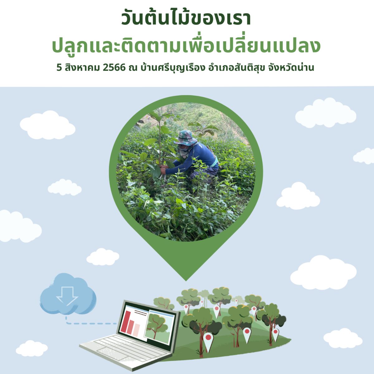วันต้นไม้ของเรา 2566: ปลูกและติดตามเพื่อเปลี่ยนแปลง